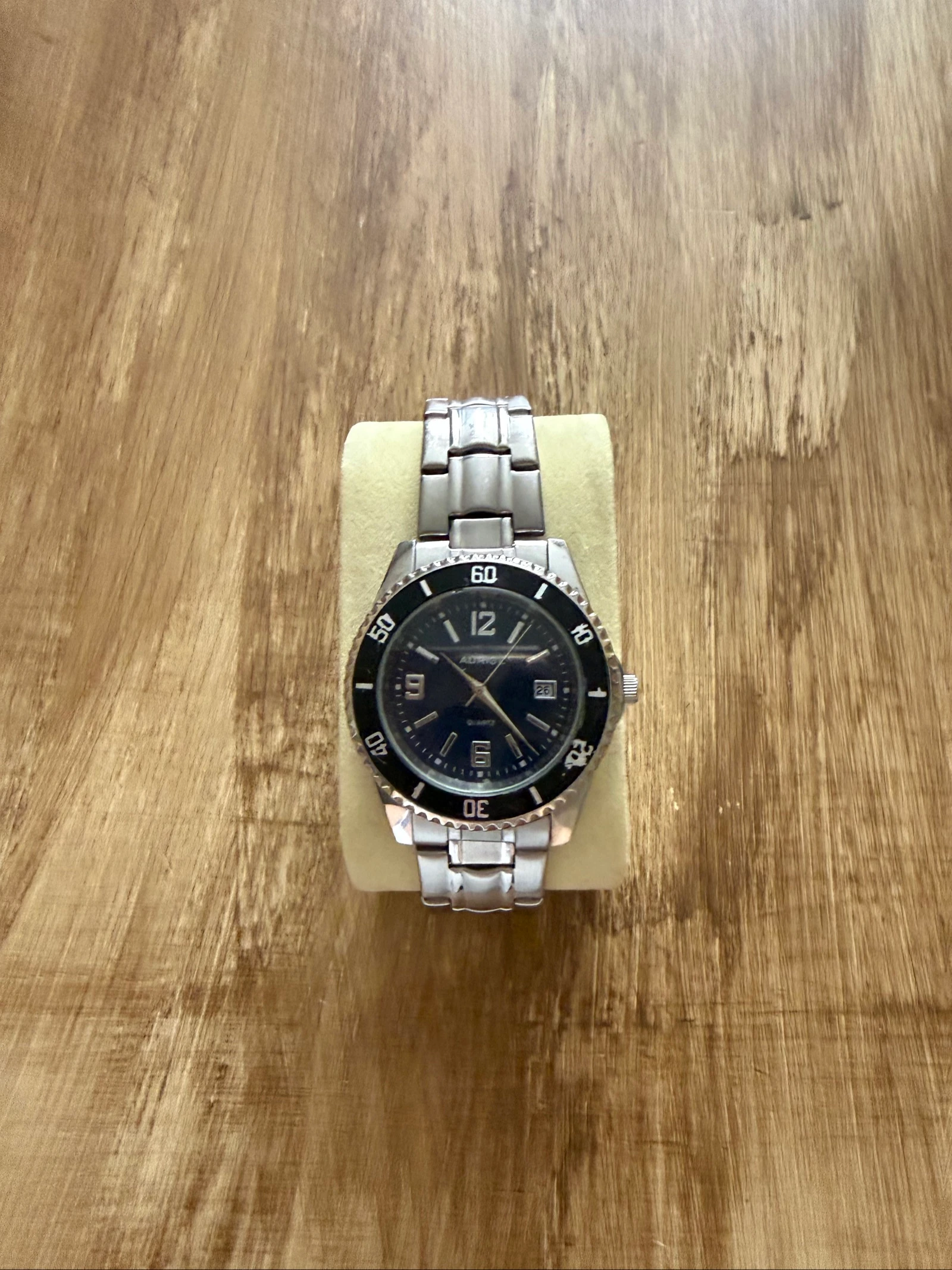 Montre auriol homme noir et argenté